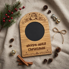 Children's Wooden Christmas Countdown Chalkboard Sign for Festive Family Fun