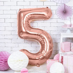 large-foil-rose-gold-number-5-balloon-86cm-birthday-decoration|FB1M-5-019R|Luck and Luck| 1