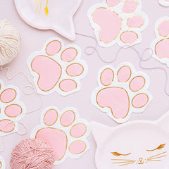 cat-paw-print-paper-party-napkins-x-12-childrens-party|SPK38|Luck and Luck| 1