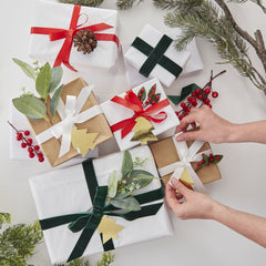 christmas-wrapping-accessory-kit-ribbon-foliage-and-tags|RED-555|Luck and Luck| 1