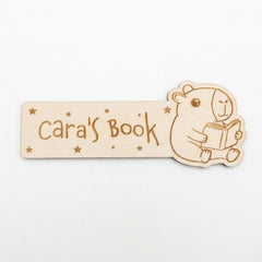 Personalised Capybara Wooden Bookmark Gift For Children And Book Lovers (22.5 cm)