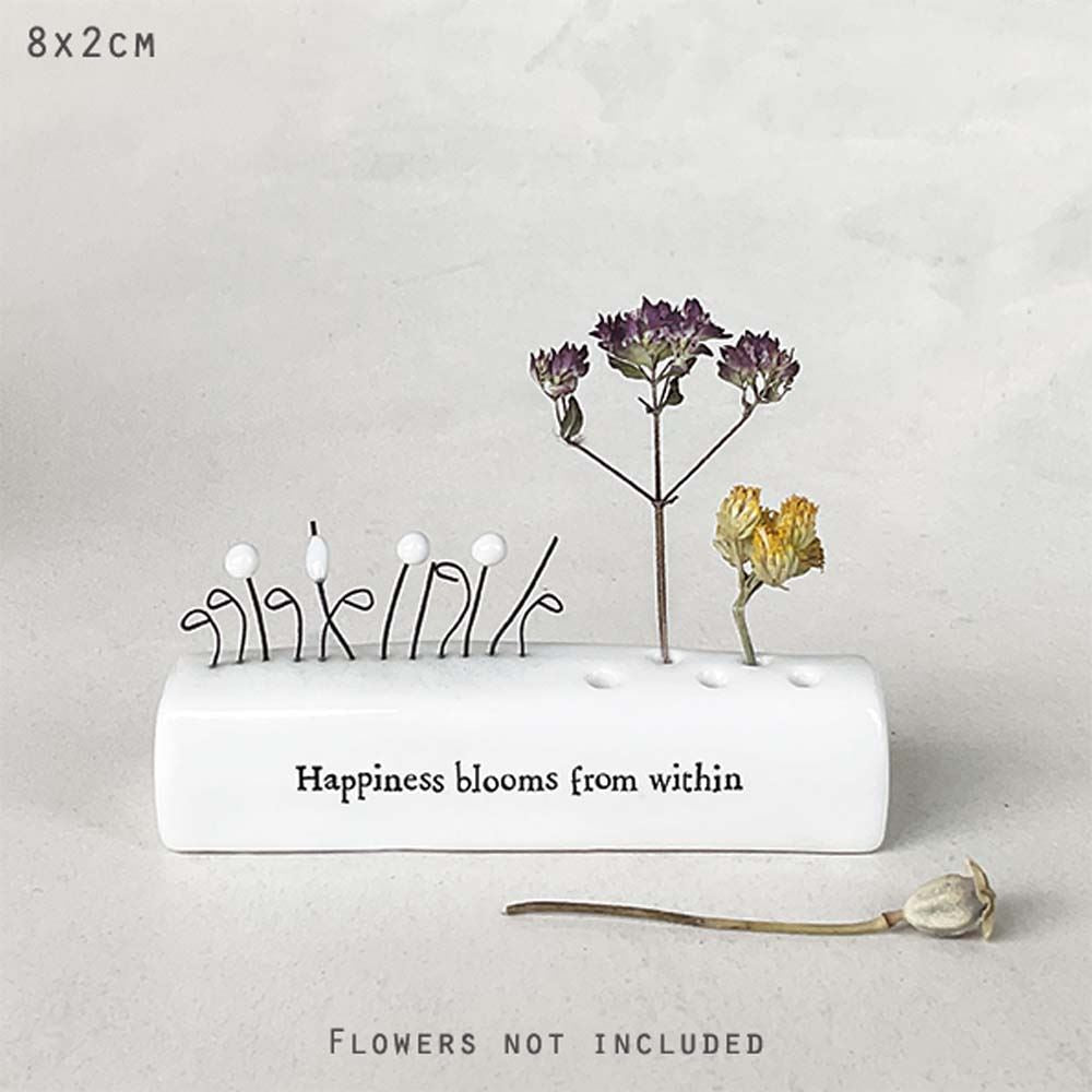east-of-india-porcelain-stem-holder-happiness-blooms-from-within|1004|Luck and Luck| 1