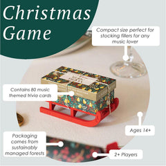 Music Trivia Mini Sleigh Christmas Party Game Red Green Festive Entertainment