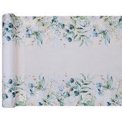 Santex Eucalyptus Wedding Party Table Runner Fabric x 2.5m, White