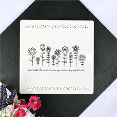 personalised-porcelain-square-coaster-you-make-the-world-more-special|LLUV168|Luck and Luck| 1