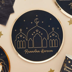 ramadan-kareem-paper-party-plates-x-8-festive-tableware-for-ramadan|HBRA103|Luck and Luck| 1