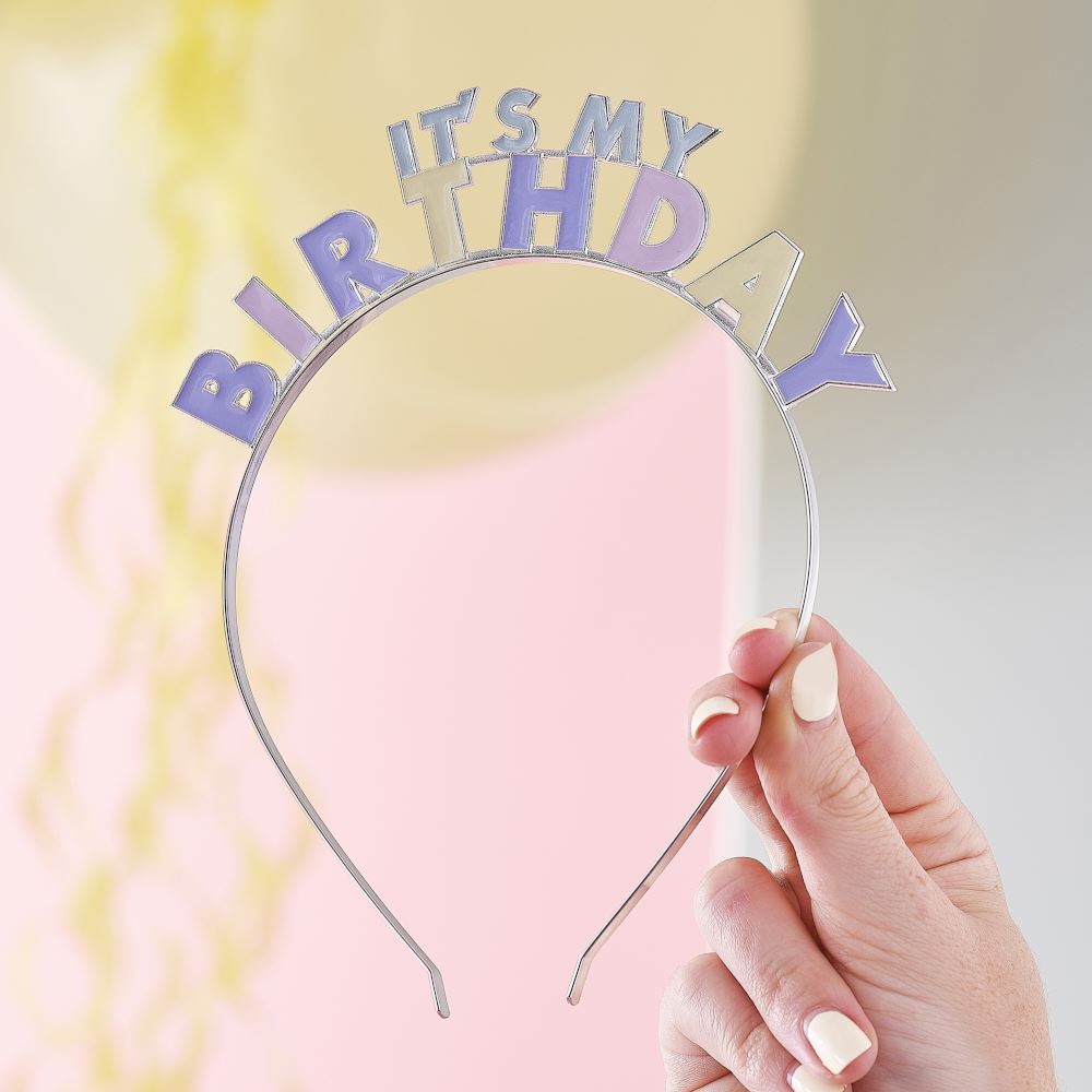 its-my-birthday-metal-headband-birthday-tiara-birthday-girl|PW-114|Luck and Luck| 1