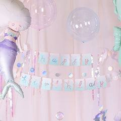 happy-birthday-mermaid-banner-1-3m-under-the-sea-party-decoration|GRL123|Luck and Luck| 1
