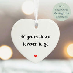 personalised-porcelain-heart-40-years-down-anniversary-gift|LLUV40YEARS|Luck and Luck| 1