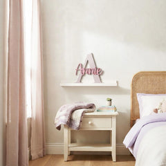 Personalised Initial Name Wooden Wall Sign Custom Nursery Bedroom Home Decoration