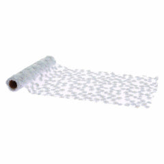 Blue and Gold Daisy Polyester Party Table Runner for Weddings and Birthdays 24 cm x 3 m
