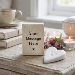 Personalised Porcelain Heart Pawprints Matchbox with Custom Message Keepsake