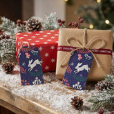 Twilight Blue Woodland Christmas Gift Tags - 8 Pack
