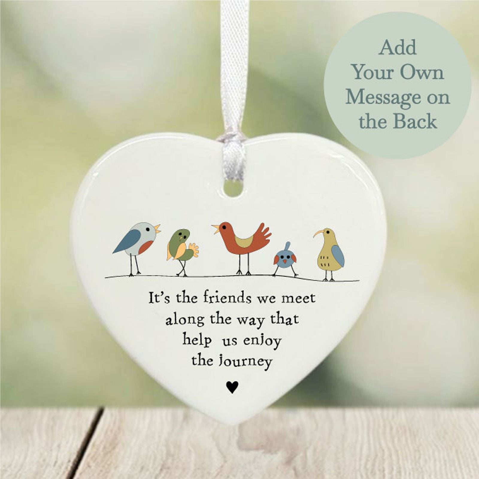 personalised-porcelain-hanging-heart-friends-we-meet-along-the-way|LLUV6216|Luck and Luck| 1