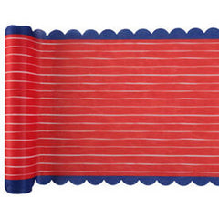 Santex Red Striped Party Table Runner Fabric x2.5m