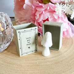 east-of-india-porcelain-mini-matchbox-love-you-so-mush-mushroom-gift|5631|Luck and Luck| 1