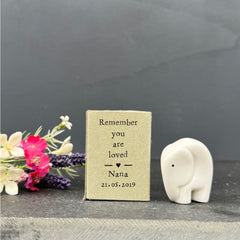 porcelain-elephant-with-personalised-matchbox-you-are-loved-gift|LLUV22|Luck and Luck| 1