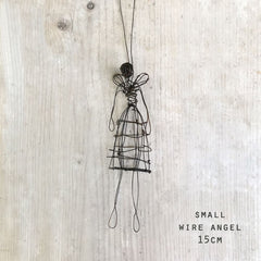 east-of-india-small-woven-wire-christmas-angel|3461|Luck and Luck| 1