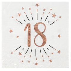 sparkling-rose-gold-napkins-age-18-x-10|735000000018|Luck and Luck| 1
