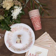 multicoloured-botanical-leaf-wreath-paper-plates-x10|764600000099|Luck and Luck| 1