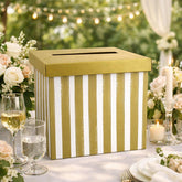 Green & White Paper Birthday Card Box for Collecting Cards and Messages (20 cm)