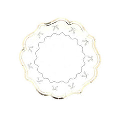 Black White Gold Party Plates 18cm – Set of 8 Birthday Tableware