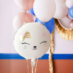 foil-cat-face-balloon-45cm-childrens-birthday-party-decoration|FB228|Luck and Luck| 1