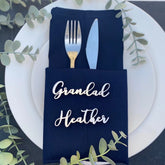 Personalised Wooden Name Place Name Cards, Wedding Favours, Small Children's Wood Name Tags, Wooden Names, Laser Cut Wooden Place Names, Font 5