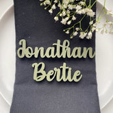 Personalised Wooden Wedding Place Names, Customisable Colour Wedding Favours, Small Childrens Wood Name Tags, Wooden Names, Laser Cut, Font 10