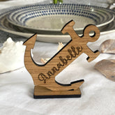 Nautical Anchor Place Names, Wedding Party Name Cards, Wooden Seaside Party Table Names, Nautical Decorations, Beach Party Place Name, Font 1