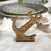 Nautical Anchor Place Names, Wedding Party Name Cards, Wooden Seaside Party Table Names, Nautical Decorations, Beach Party Place Name, Font 4