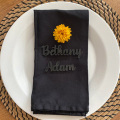 Personalised Acrylic Wedding Place Names, Napkin Favours, Small Childrens Acrylic Name Tags, Modern Name Cards, Colour Laser Cut Names, Font 4B