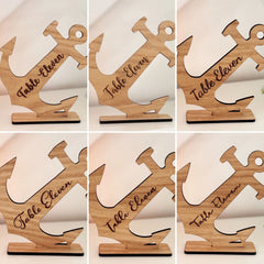 Nautical Anchor Place Names, Wedding Party Name Cards, Wooden Seaside Party Table Names, Nautical Decorations, Beach Party Place Name