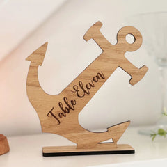 Nautical Anchor Place Names, Wedding Party Name Cards, Wooden Seaside Party Table Names, Nautical Decorations, Beach Party Place Name