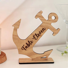 Nautical Anchor Place Names, Wedding Party Name Cards, Wooden Seaside Party Table Names, Nautical Decorations, Beach Party Place Name