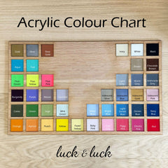 Personalised Acrylic Wedding Place Names, Napkin Favours, Small Childrens Acrylic Name Tags, Modern Name Cards, Colour Laser Cut Names, Font 4B