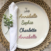 Personalised Wooden Name Place Name Cards, Wedding Favours, Small Children's Wood Name Tags, Wooden Names, Laser Cut Wooden Place Names, Font 3