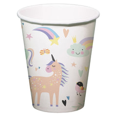 unicorn-and-rainbow-childrens-party-pack-for-6-plates-cups-napkins|LLUNICORNPP|Luck and Luck|2