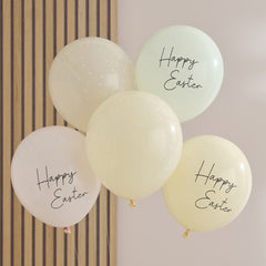 pastel-happy-easter-balloons-x-5-easter-party-decoration|BU-152|Luck and Luck| 1