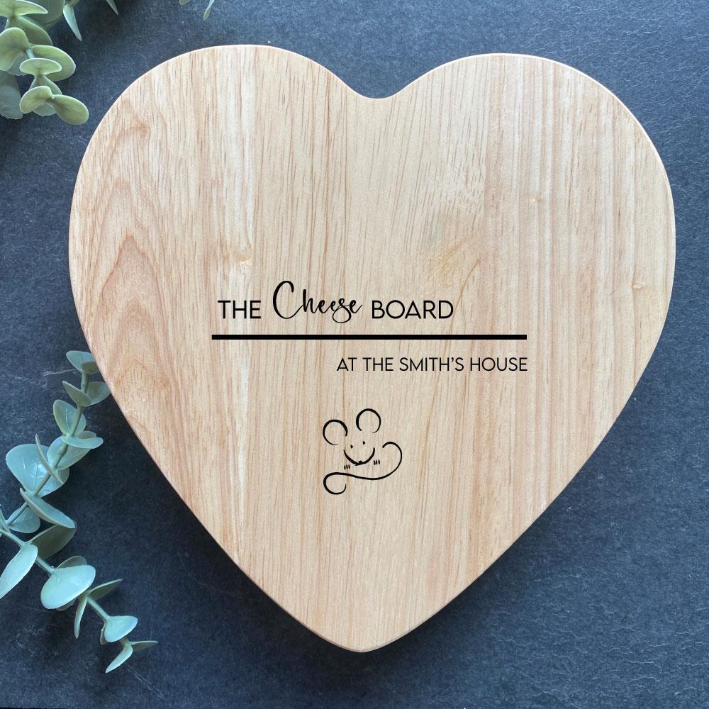 personalised-heart-wooden-cheese-board-personalised-surname-gift|LLWW7836D3|Luck and Luck| 1
