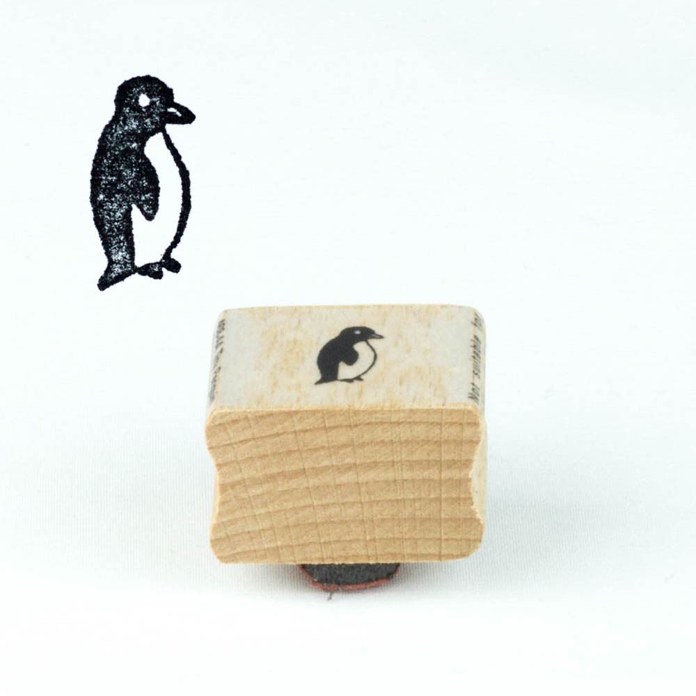 tiny-penguin-wood-mounted-rubber-craft-stamp|468AA|Luck and Luck| 3