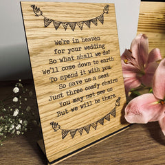 wooden-oak-veneer-a5-wedding-remembrance-poem-sign|LLWWPOEMSIGNA5|Luck and Luck| 3