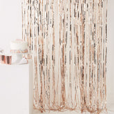 rose-gold-shiny-fringe-curtain-wall-door-room-decoration-wedding-party|PM-360|Luck and Luck| 1
