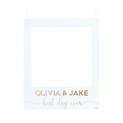 white-and-rose-gold-personalised-wedding-photo-booth-frame|BR339|Luck and Luck|2