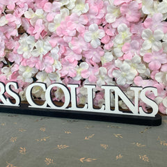 customisable-wooden-wedding-surname-sign-with-stand-decoration|LLWWWEDSURNAMESIGN |Luck and Luck| 3