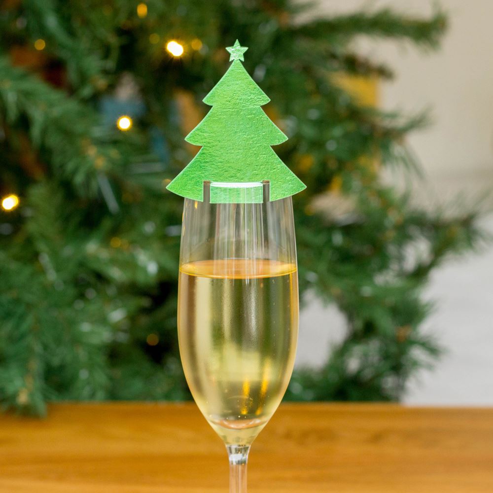 christmas-tree-drink-toppers-party-decoration-set-of-10|LLWWCTDT|Luck and Luck| 1