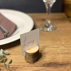 wooden-mini-log-place-name-holders-x-10-rustic-wedding|LLWOODENPLACEHOLDER|Luck and Luck| 3