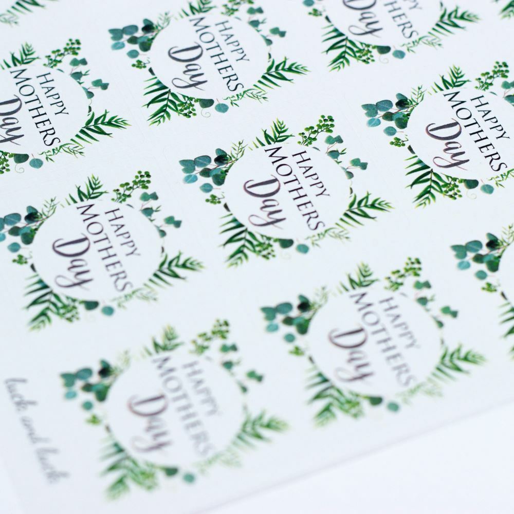 happy-mothers-day-single-sticker-sheet-botancial-wreath-with-35-stickers|LLMOT019|Luck and Luck| 1
