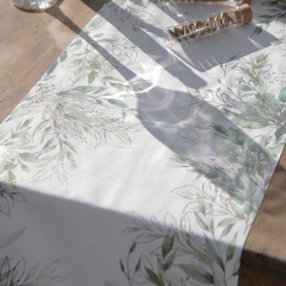green-foliage-botanical-table-runner-3m|842400300010|Luck and Luck| 1