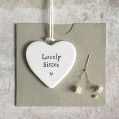 east-of-india-mini-hanging-porcelain-heart-lovely-sister|4189|Luck and Luck|2